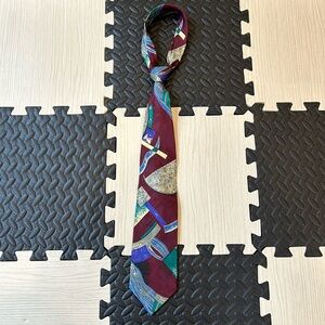 Vintage XinCheng Italy Design Gentlemen Silk Necktie Tie Father's Day Wedding
